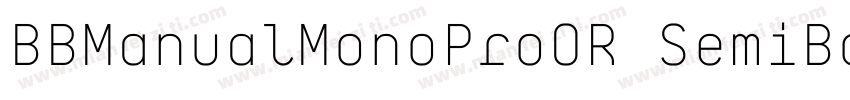 BBManualMonoProOR SemiBold字体转换